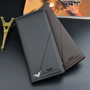 New Men's Wallet - Men's Long Money Clip, Vertical Thin Youth Soft Leather Pouch, Multi-Card Position Large Capacity Fashion Suit Bag