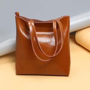New summer new cowhide women's bags, fashionable, simple tote bags, large-capacity, fashionable handbags and shopping bags