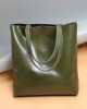 New summer new cowhide women's bags, fashionable, simple tote bags, large-capacity, fashionable handbags and shopping bags