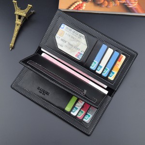 New Men's Wallet - Men's Long Money Clip, Vertical Thin Youth Soft Leather Pouch, Multi-Card Position Large Capacity Fashion Suit Bag