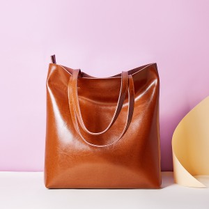New summer new cowhide women's bags, fashionable, simple tote bags, large-capacity, fashionable handbags and shopping bags