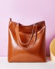 New summer new cowhide women's bags, fashionable, simple tote bags, large-capacity, fashionable handbags and shopping bags