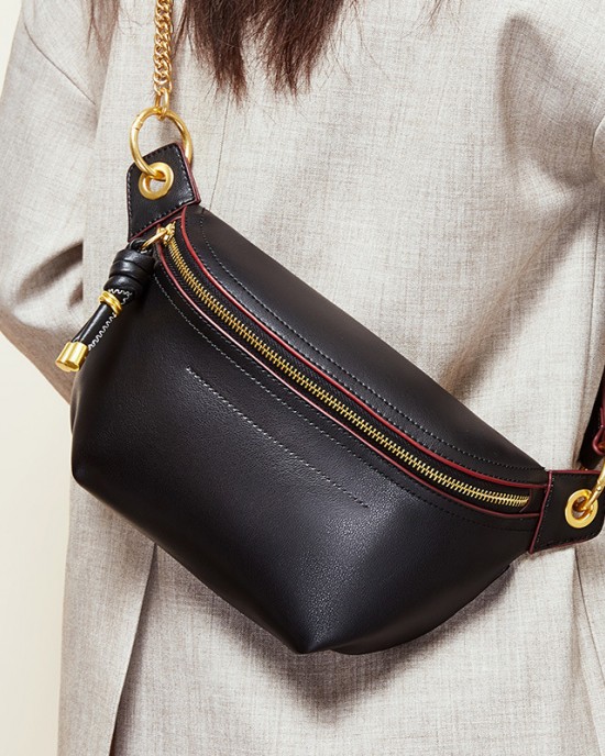 2025 new genuine leather bags, crossbody chest bags for women, trendy small bags, versatile genuine leather waist bags for women, trendy instagram.