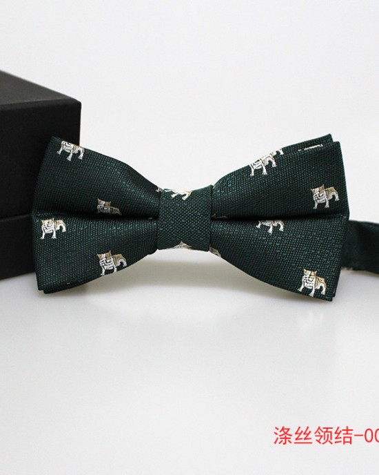 Factory direct supply, ready-to-stock men's formal bow ties, cartoon animal logo casual men's bow ties.