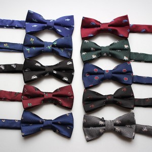 Factory direct supply, ready-to-stock men's formal bow ties, cartoon animal logo casual men's bow ties.