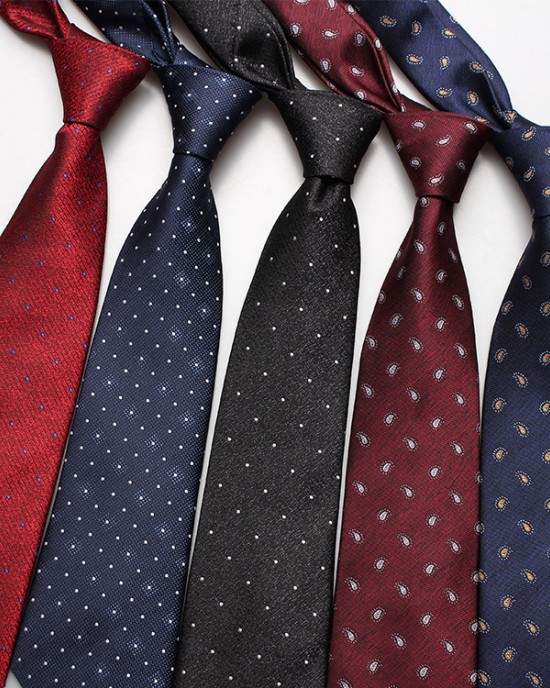 8cm business formal ties, men's polyester jacquard business retro ties, available from manufacturers and wholesale in multiple colors.