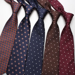 8cm business formal ties, men's polyester jacquard business retro ties, available from manufacturers and wholesale in multiple colors.