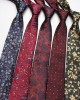 Fashionable casual floral leaf arrow-shaped men's tie in stock Business polyester jacquard suit ties for banquets