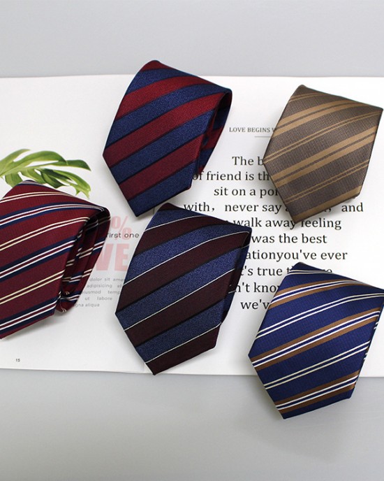Men's jacquard polyester business tie manufacturers, ready-to-stock wholesale, classic trendy floral striped ties.