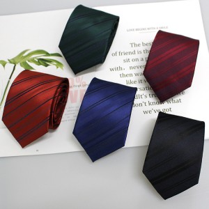 Men's jacquard polyester business tie manufacturers, ready-to-stock wholesale, classic trendy floral striped ties.