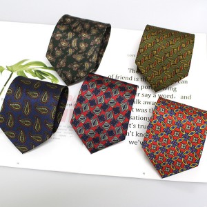 2023 new 9cm printed men's ties, factory in stock, business casual and fashionable British-style suit ties