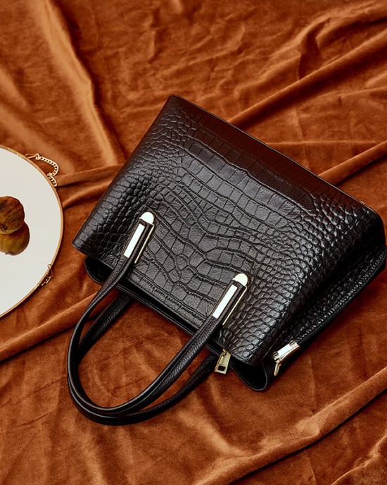 2025 new trendy, elegant top-grain handbags, versatile women's handbags, genuine leather shoulder bags.