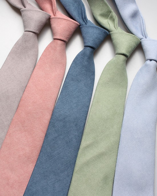 New Korean-style men's wedding ties, everyday casual formal, professional, Korean velvet 7cm tie wholesale.