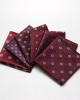 Men's formal suits, business suits, actor suits, polyester burgundy patterned pocket squares, with gift boxes available.