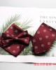 2023 new styles in stock. Men's formal suits for banquets, groomsmen, and groomsmen. Three-piece burgundy tie set.