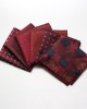 Men's formal suits, business suits, actor suits, polyester burgundy patterned pocket squares, with gift boxes available.