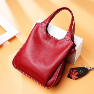 Top-grain cowhide women's handbags, new summer European and American fashion tote bags, genuine leather women's bags, single-shoulder crossbody bags