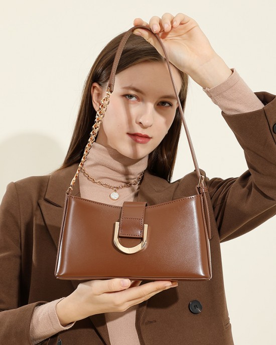 Saddle bag, crossbody bag for women, 2025 new style women's bags, spring and summer light luxury genuine leather shoulder bag for women