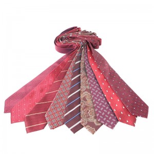 Lei'er new red series 8cm polyester jacquard business suit ties, bulk tie manufacturer in stock.