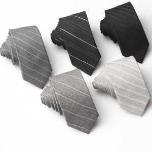5.5cm men's business formal striped wool jacquard tie, groomsmen suit tie wholesale