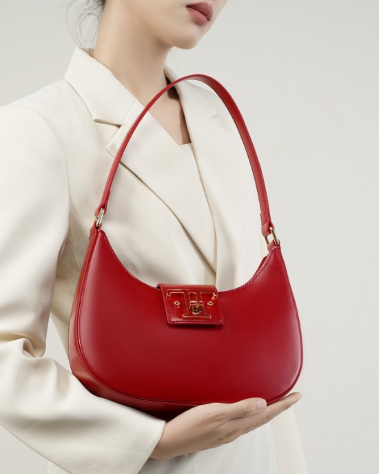 Top-Grain Leather Bucket Bag, 2025 New Spring/Summer Retro Hand-Raised High-Quality Genuine Leather Women's Shoulder Crossbody Bag