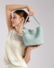 TikTok hit, new hand-woven genuine leather textured tote bag, large-capacity handbag, underarm women's bag