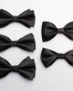 2025 Spring/Summer new solid-color black men's groom and groomsmen wedding bow ties, factory-in-stock wholesale.