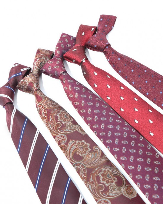 Lei'er new red series 8cm polyester jacquard business suit ties, bulk tie manufacturer in stock.