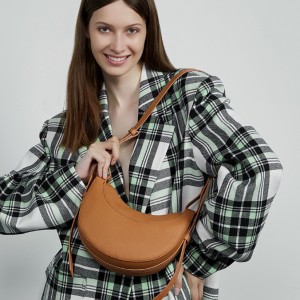 Foreign trade, large-capacity genuine leather tote bags, 2025 new models, versatile underarm bags, niche shoulder bags