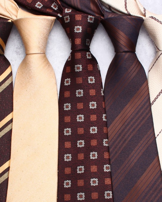 Lei'er brown ties, men's fashionable business polyester hand-tied ties, manufacturer wholesale, in a variety of colors