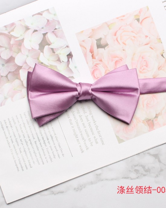 Factory direct solid-color bow ties for men.