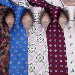 Leier men's floral ties, casual ties for banquets and performances, with cashew pattern ties, Korean-style 9cm neckties.