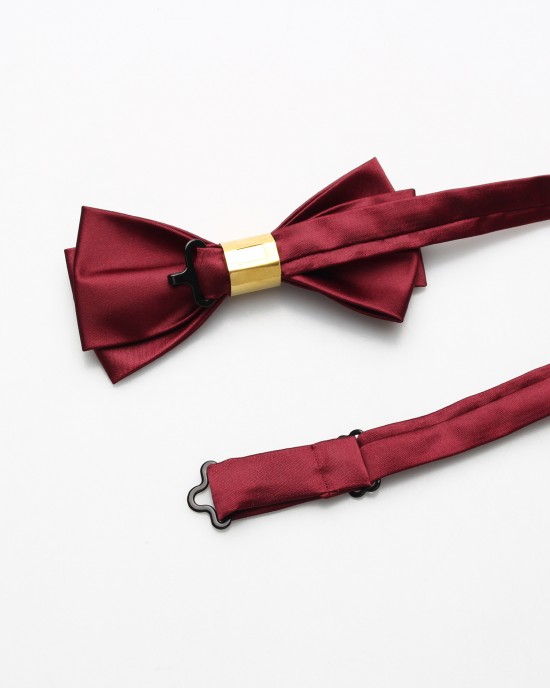 Red wedding tie with a "happiness" character, solid-color wedding bow ties for groomsmen, formal wedding bow ties, bow tie ties for suits