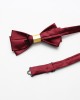 Red wedding tie with a "happiness" character, solid-color wedding bow ties for groomsmen, formal wedding bow ties, bow tie ties for suits