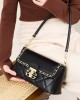 Order a niche new genuine leather women's bag, heavily embroidered baguette small square bag, chain bag, luxury crossbody underarm bag.