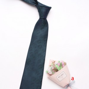 Lei'er new green series 8cm polyester business suit jacquard tie, bulk tie manufacturer in stock.
