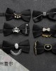 White men's bow ties, groomsmen wedding, black business bow ties, personalized diamond-studded, pearl-feathered bow ties.