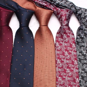Lei'er plaid casual tie for banquets, striped cashew flower pattern tie, Korean style 8cm tie factory.