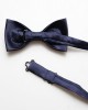 Men's formal suit, British-Korean style crew-cut bow tie, groom wedding, red, black, navy blue, metal bow tie