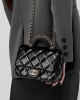 Women's bags, 2025 New Chanel-style metal chain diamond-patterned handbag, versatile shoulder and crossbody used women's bag.
