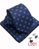 Leier floral polyester three-piece suits, gentleman's fashionable and casual men's ties, handkerchiefs, and cufflinks.