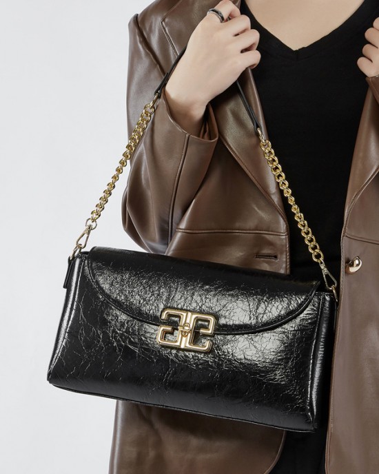 Diamond-patterned genuine leather shoulder bag, caviar pattern, large capacity hobo bag, bucket drawstring bag, chain crossbody bag for women