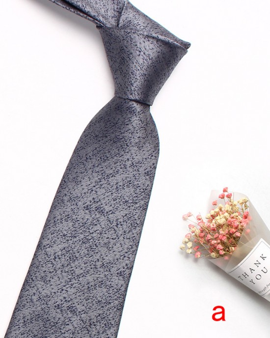 Polyester dark pattern ties in stock, classic men's 8cm ties, business casual wedding dinner ties in multiple colors, wholesale