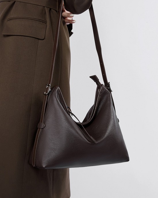 Autumn 2025 new style genuine leather women's bag, high-end niche single-shoulder underarm bag, retro and fashionable crossbody bag