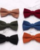 Leier in stock solid-color bow ties for men, knitted cotton bow ties for banquets and performances, and personalized bow ties for shirts and formal wear