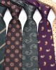 Lei'er fashionable ties for men and women, British Korean-style casual striped ties, 8cm striped paisley ties, in stock.