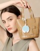 Niche handmade genuine leather woven basket bag for women, 2025 new style, versatile and fashionable commuter cowhide shoulder crossbody bag