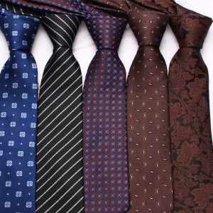 Lei'er new business series 8cm polyester jacquard tie for business suits, bulk tie in stock