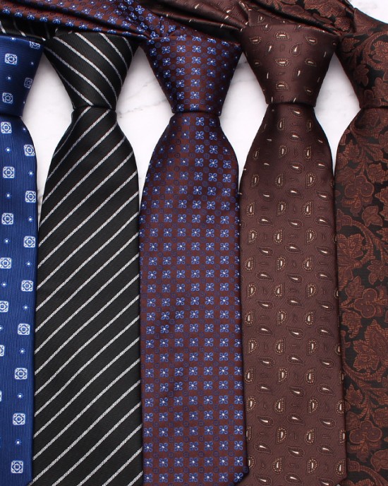 Lei'er new business series 8cm polyester jacquard tie for business suits, bulk tie in stock