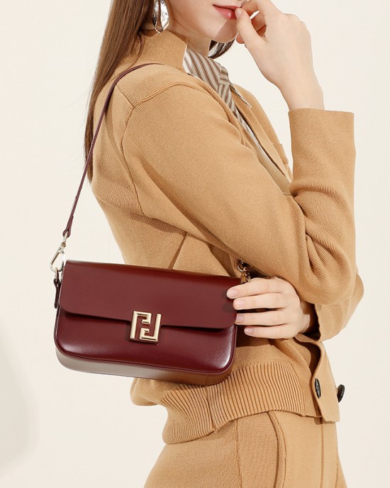 Genuine leather high Luxury small bags, 2025 spring new women's bags, popular and versatile crossbody bags, stylish small square bags